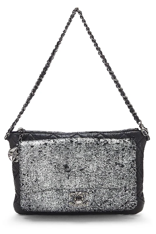 Chanel,  Silver Metallic Lambskin Mineral Nights Evening Bag, Multi